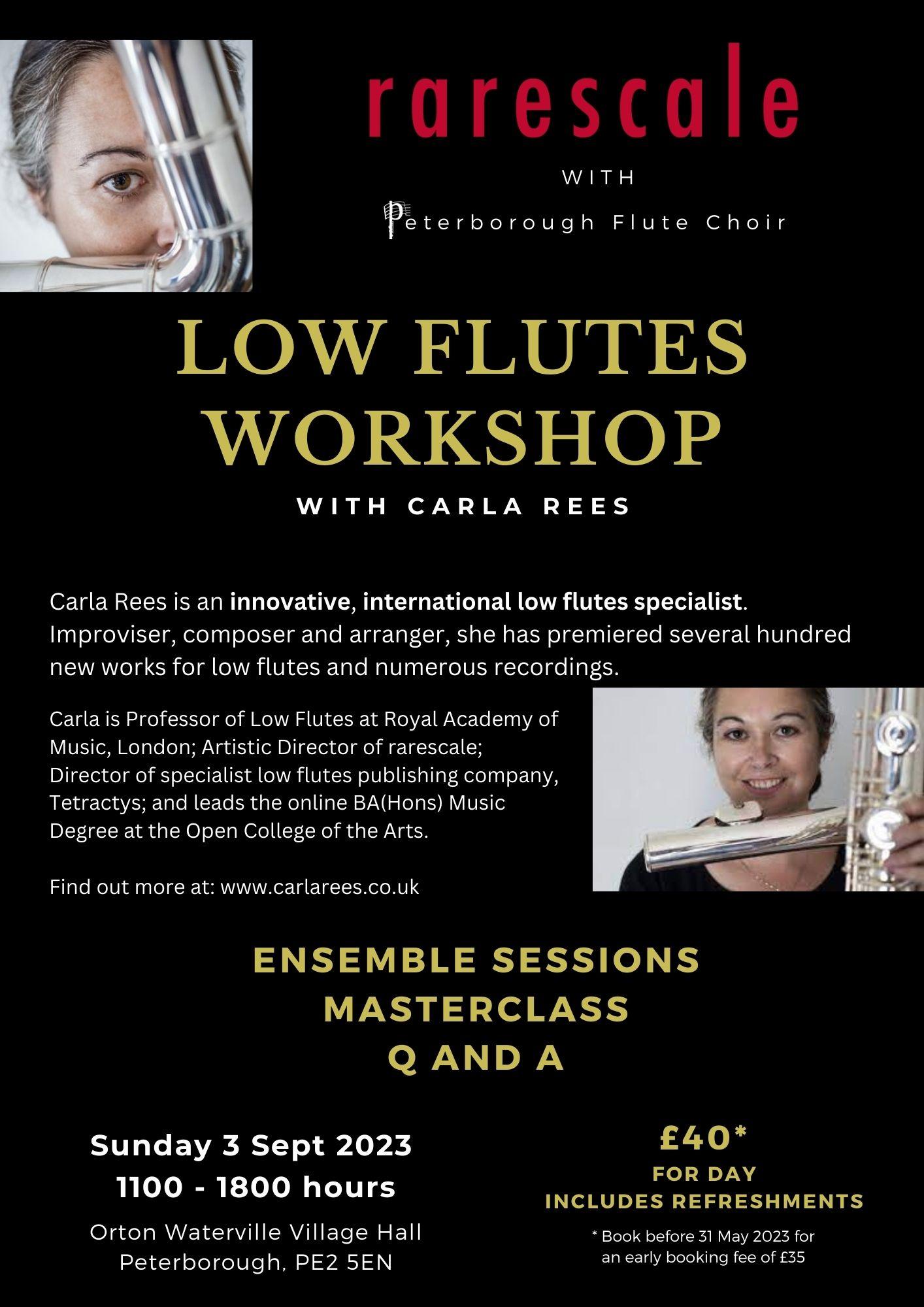 Low flutes workshop with Carla Rees Low flutes workshop with Carla Rees