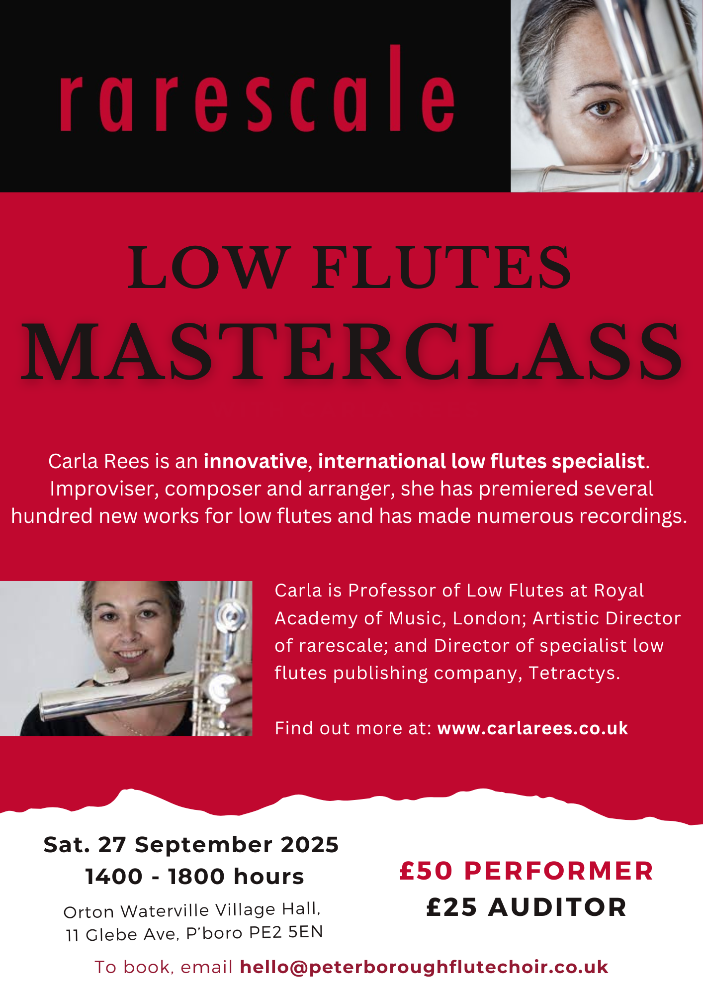 Low Flute Masterclass with Carla Rees