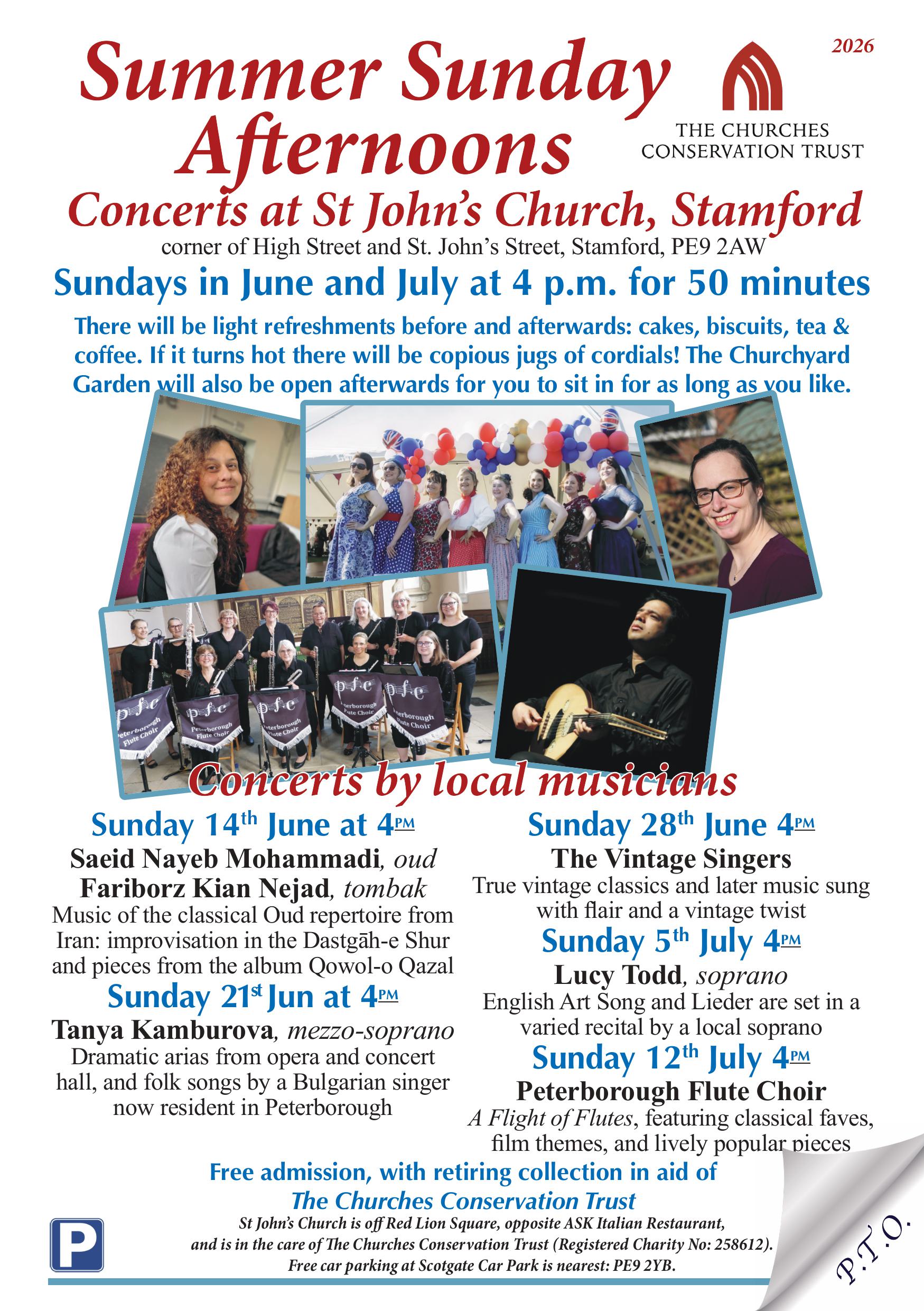 Afternoon concert, St John's, Stamford Afternoon concert, St John's, Stamford
